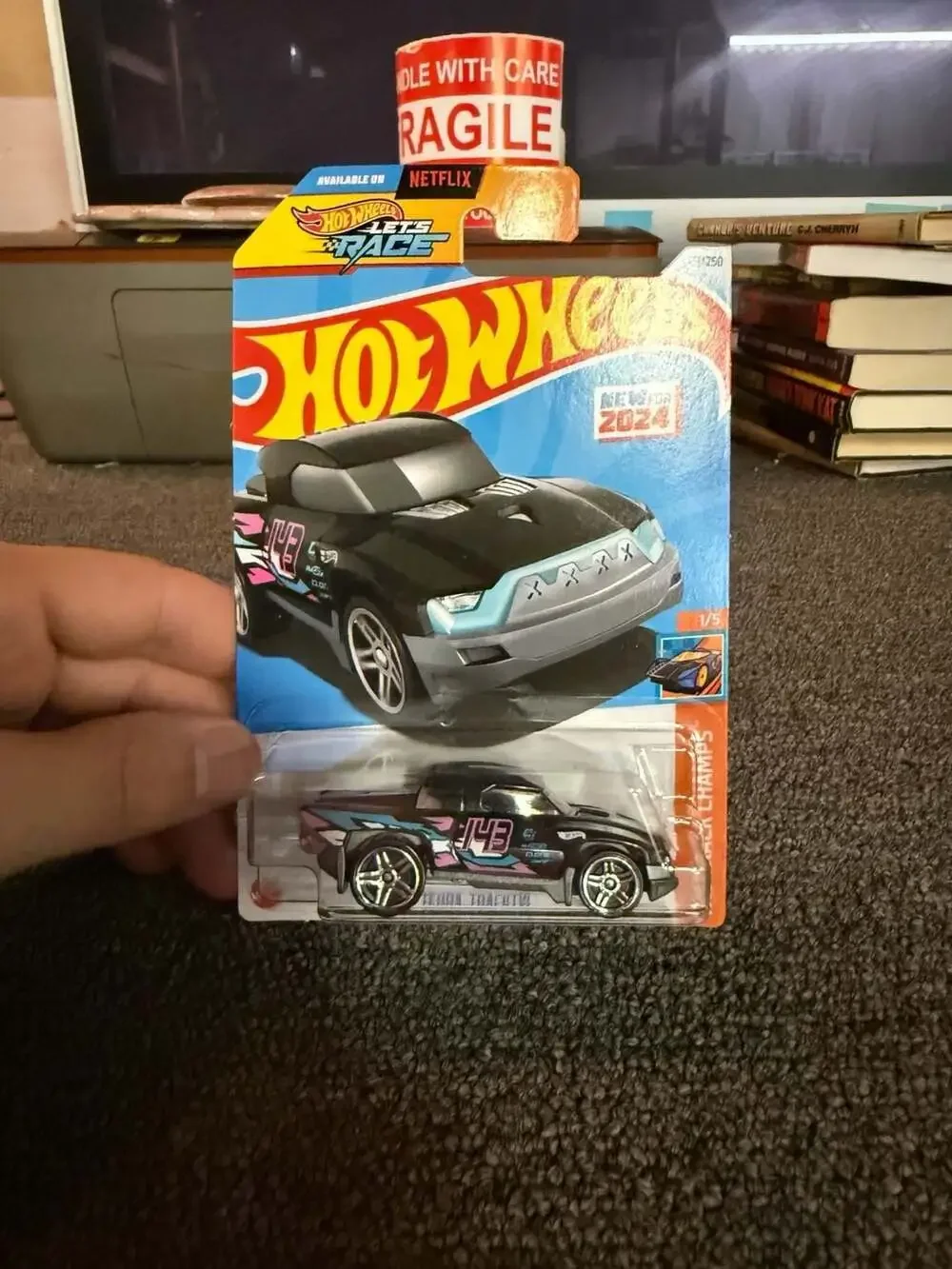 Hot Wheels 2024 HW Track Champs Terra-Tracktyl 1/5 Black Purple & Blue SUV Car